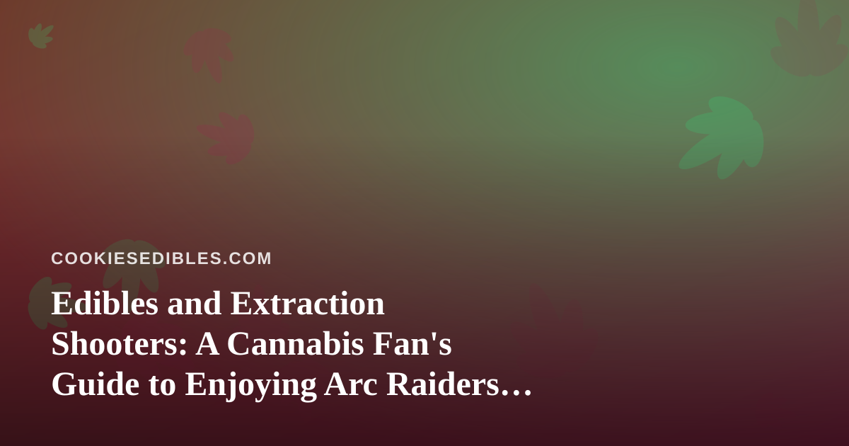 Edibles and Extraction Shooters: A Cannabis Fan’s Guide to Enjoying Arc Raiders and Wardogs Streams