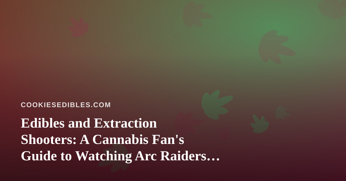 Edibles and Extraction Shooters: A Cannabis Fan’s Guide to Watching Arc Raiders and Wardogs Streams