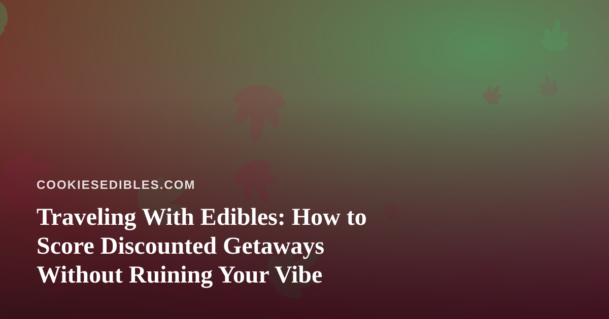 Traveling With Edibles: How to Score Discounted Getaways Without Ruining Your Vibe
