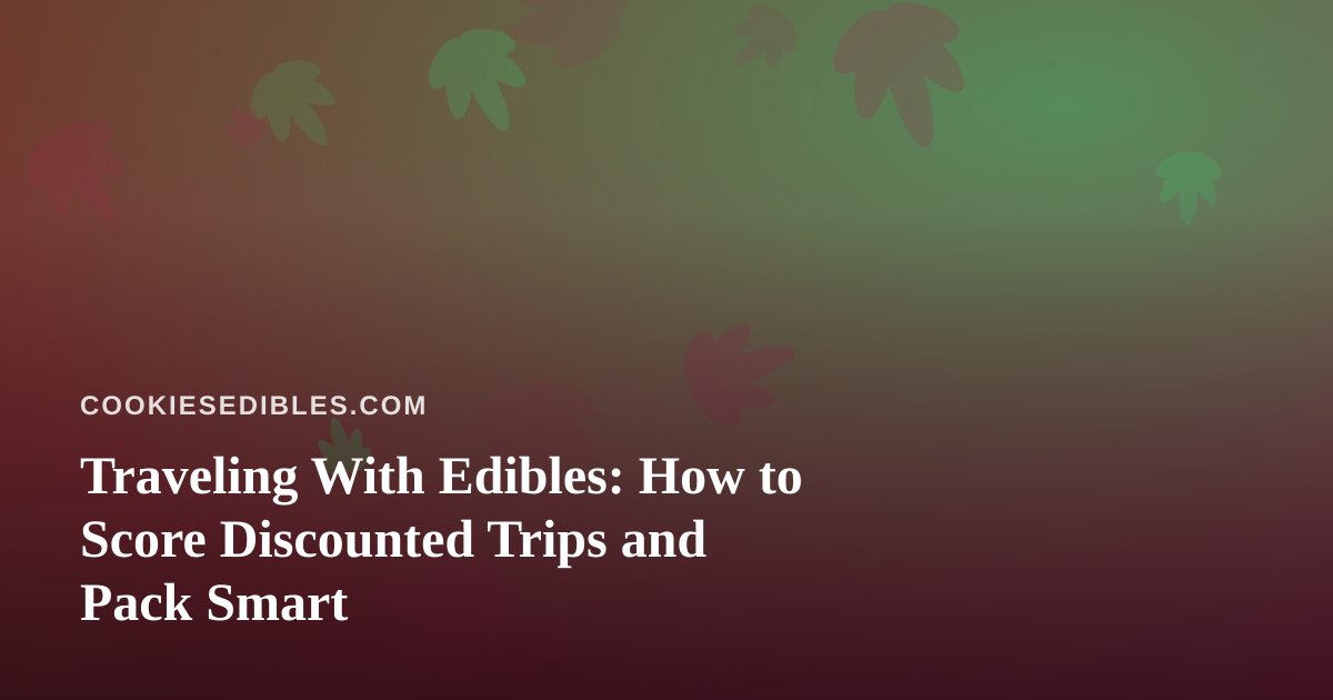 Traveling With Edibles: How to Score Discounted Trips and Pack Smart