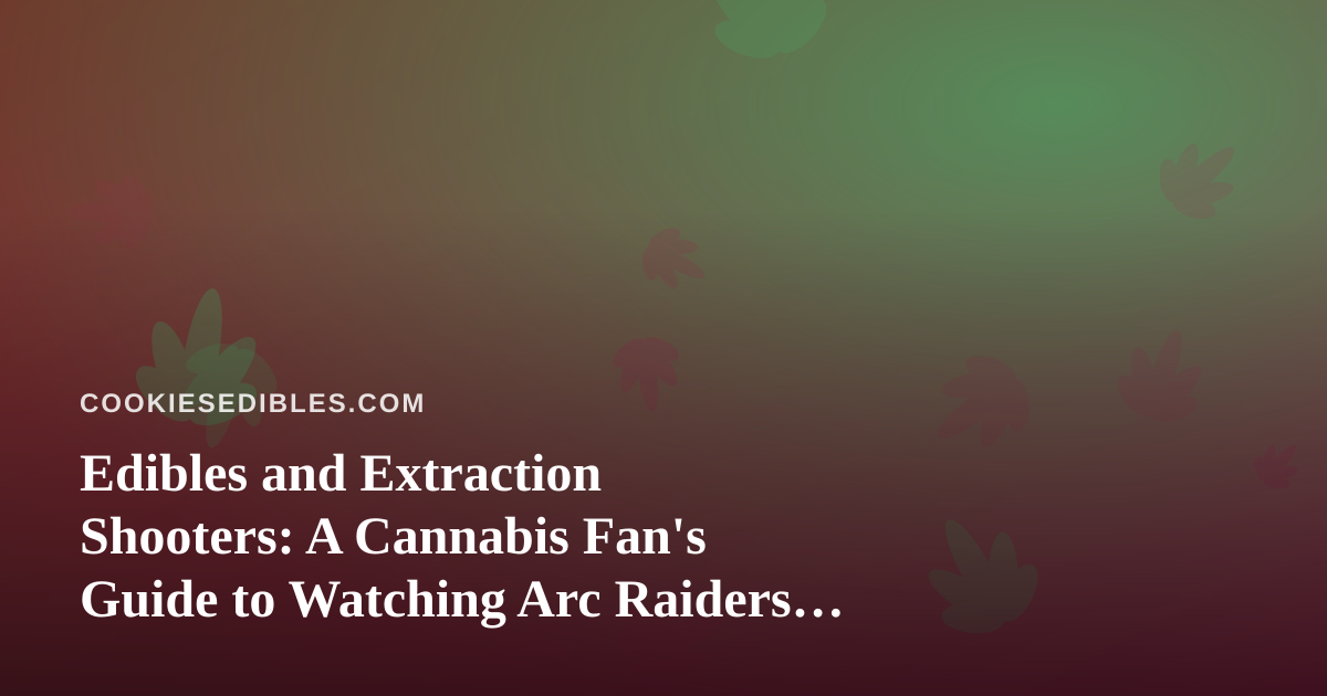 Edibles and Extraction Shooters: A Cannabis Fan’s Guide to Watching Arc Raiders and Wardogs on Twitch