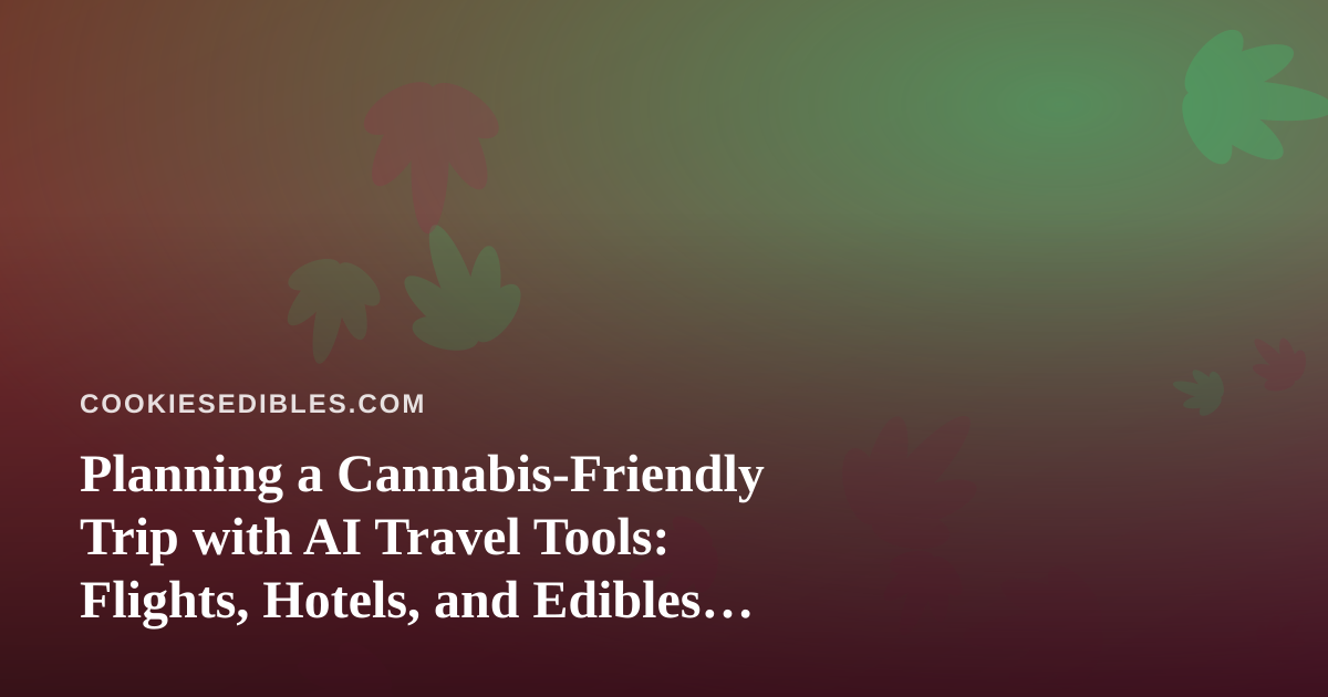 Planning a Cannabis-Friendly Trip with AI Travel Tools: Flights, Hotels, and Edibles Rules