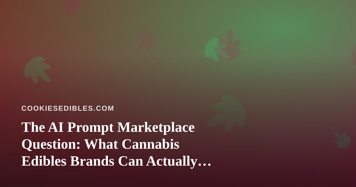 The AI Prompt Marketplace Question: What Cannabis Edibles Brands Can Actually Use