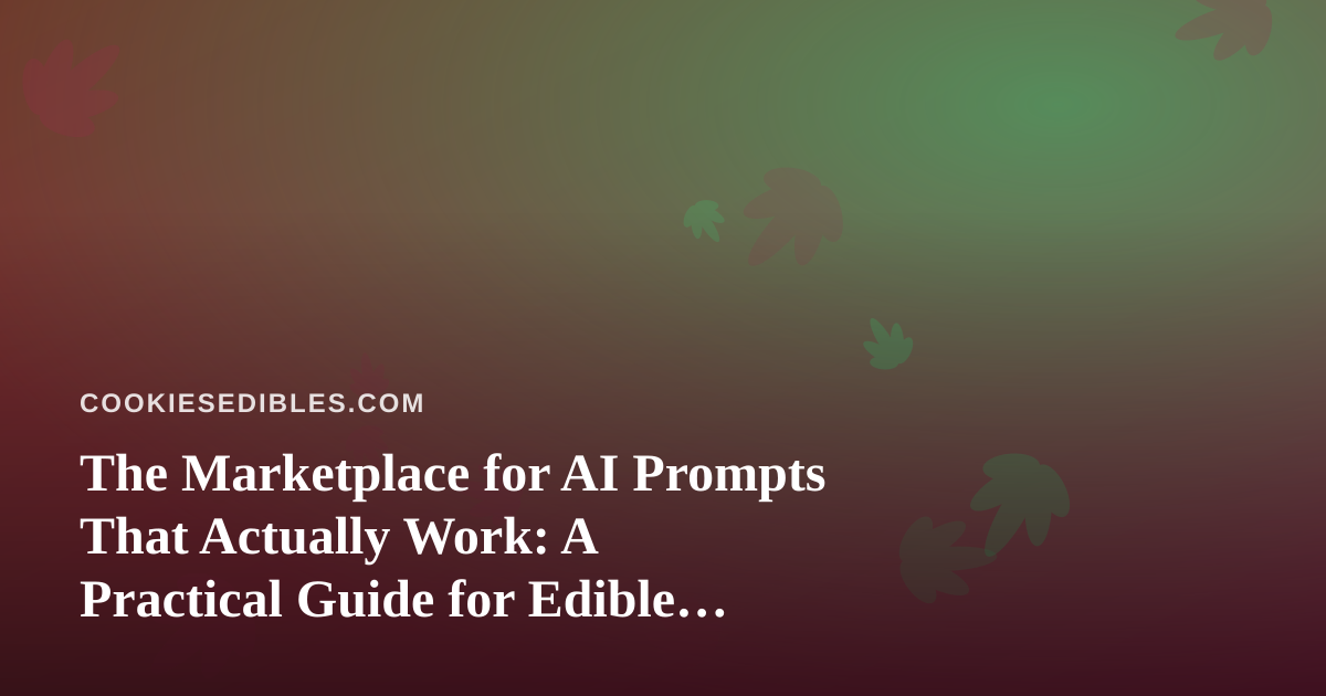 The Marketplace for AI Prompts That Actually Work: A Practical Guide for Edible Brands