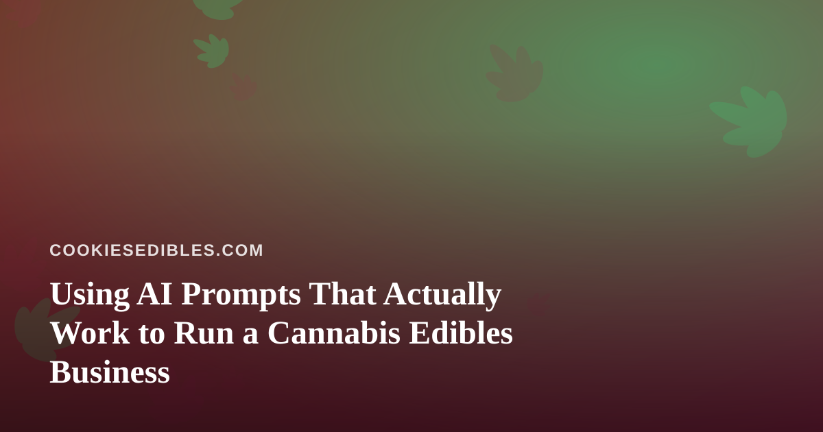 Using AI Prompts That Actually Work to Run a Cannabis Edibles Business