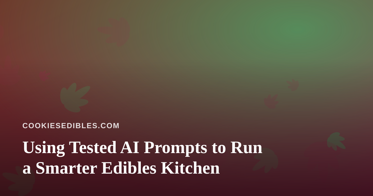 Using Tested AI Prompts to Run a Smarter Edibles Kitchen